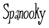   The image is of the word Spanooky stylized in a cursive script. 