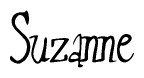 The image contains the word 'Suzanne' written in a cursive, stylized font.
