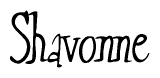 The image is of the word Shavonne stylized in a cursive script.