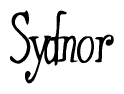 The image contains the word 'Sydnor' written in a cursive, stylized font.