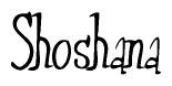 The image is of the word Shoshana stylized in a cursive script.