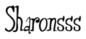 The image contains the word 'Sharonsss' written in a cursive, stylized font.