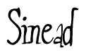The image contains the word 'Sinead' written in a cursive, stylized font.