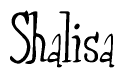 The image contains the word 'Shalisa' written in a cursive, stylized font.
