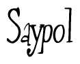 The image is a stylized text or script that reads 'Saypol' in a cursive or calligraphic font.
