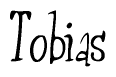   The image is of the word Tobias stylized in a cursive script. 