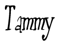 The image is a stylized text or script that reads 'Tammy' in a cursive or calligraphic font.