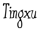 The image contains the word 'Tingxu' written in a cursive, stylized font.
