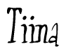 The image contains the word 'Tiina' written in a cursive, stylized font.