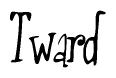 The image contains the word 'Tward' written in a cursive, stylized font.