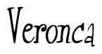 The image is of the word Veronca stylized in a cursive script.