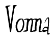 The image contains the word 'Vonna' written in a cursive, stylized font.