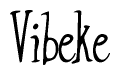 The image contains the word 'Vibeke' written in a cursive, stylized font.