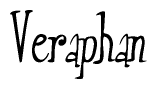 The image contains the word 'Veraphan' written in a cursive, stylized font.