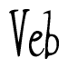 The image contains the word 'Veb' written in a cursive, stylized font.