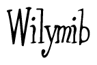 The image is of the word Wilymib stylized in a cursive script.