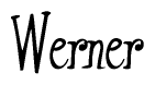 The image is of the word Werner stylized in a cursive script.