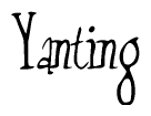 The image is of the word Yanting stylized in a cursive script.