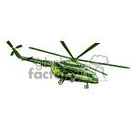 Animated military helicopter.