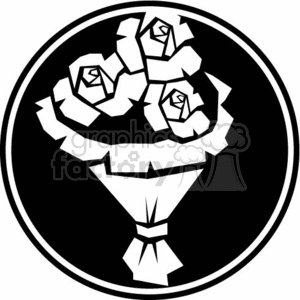 Stylized Rose Bouquet for Vinyl Cutting