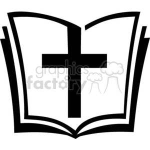 Bible with a cross in it