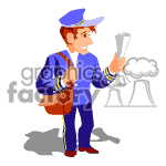 Animated mailman delivering mail