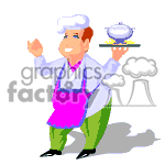 Chef holding a tray