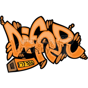 Street-style graffiti artwork with the word 'Differ' in bold, stylized orange letters, featuring a yellow and orange spray paint can.