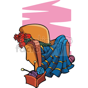 Flowers in a chair for Valentines Day.