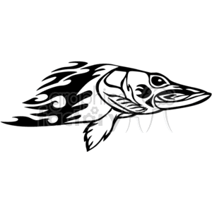Stylized Fish with Abstract Design
