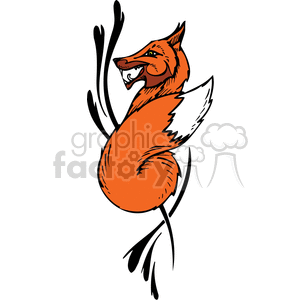 Dynamic Fox Illustration - Perfect for Vinyl Decals, Signage, and Tattoo Designs