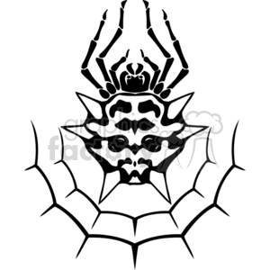 The clipart image features a stylized, bold silhouette of a spider with a slightly ornate and spooky design, suitable for vinyl cutting projects related to Halloween themes.