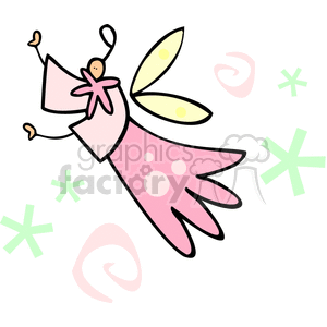 Pink angel cartoon
