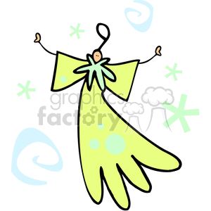 Whimsical Christmas Angel with Halo