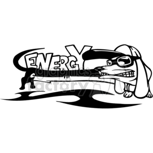 Energy dog character
