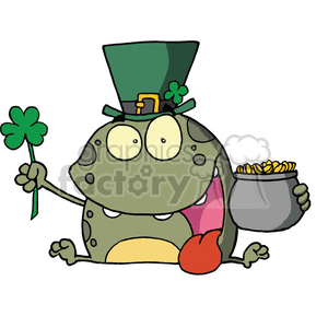 Funny Frog Celebrating St. Patrick's Day