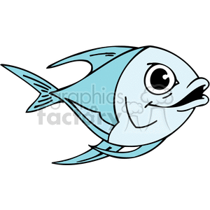 Cartoon Salmon with Funny Expression
