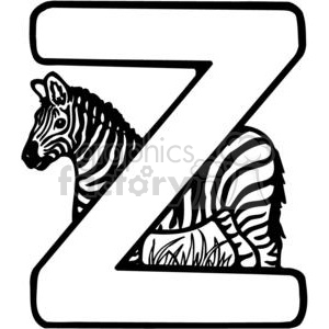   Letter Z Zebra 