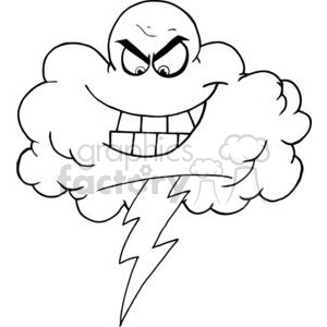 4067-Cartoon-Black-Cloud-With-Lightning
