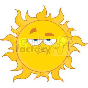 4054-Lowering-Sun-Mascot-Cartoon-Character