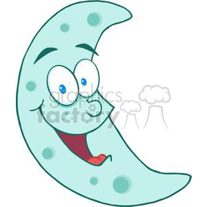   4114-Happy-Blue-Moon-Mascot-Cartoon-Character 