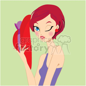 Download Red Head Girl Winking Clipart Commercial Use Gif Jpg Png Eps Svg Pdf Clipart 382245 Graphics Factory