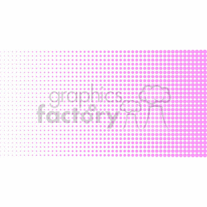 Clipart image of a pink dot gradient pattern on a white background. The dots increase in size from left to right.