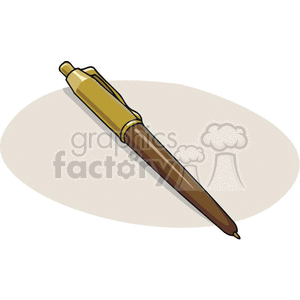 Cartoon brown pen