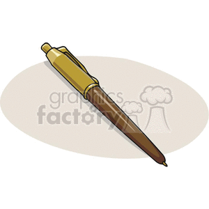 Brown and Gold Pen for Education and Professional Use