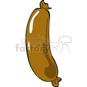 The clipart image shows a cartoon depiction of a sausage.