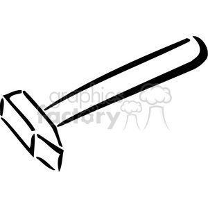 black and white hammer outline