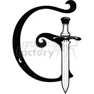 Letter G Sword Clipart Commercial Use Gif Jpg Png Eps Svg Ai Pdf Clipart Graphics Factory