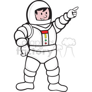 astronaut pointing front