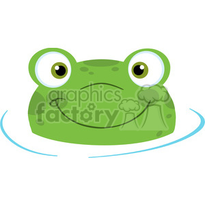   The image is a simple and cute cartoon clipart of a frog